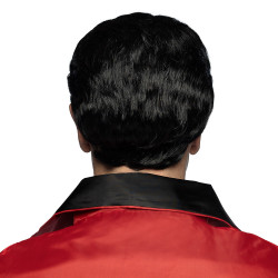 Pánska parochňa Dracula s bielymi prameňmi